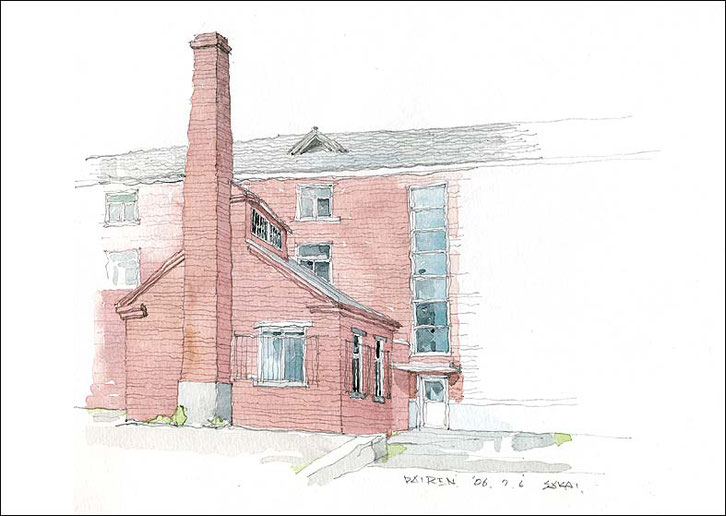 建築風景画　perspective painted with watercolors