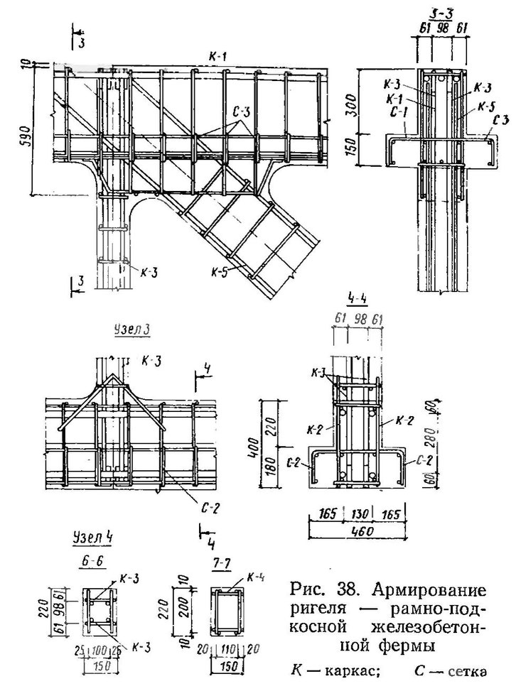 армировка ригеля
