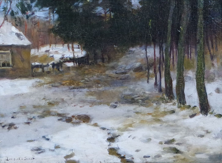 te_koop_aangeboden_een_winter_landschaps_schilderij_van_de_kunstschilder_louis_willem_van_soest_1867-1948_haagse_school