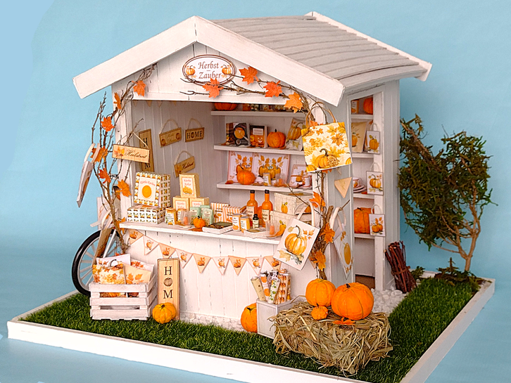 Miniatur Herbst-Marktstand