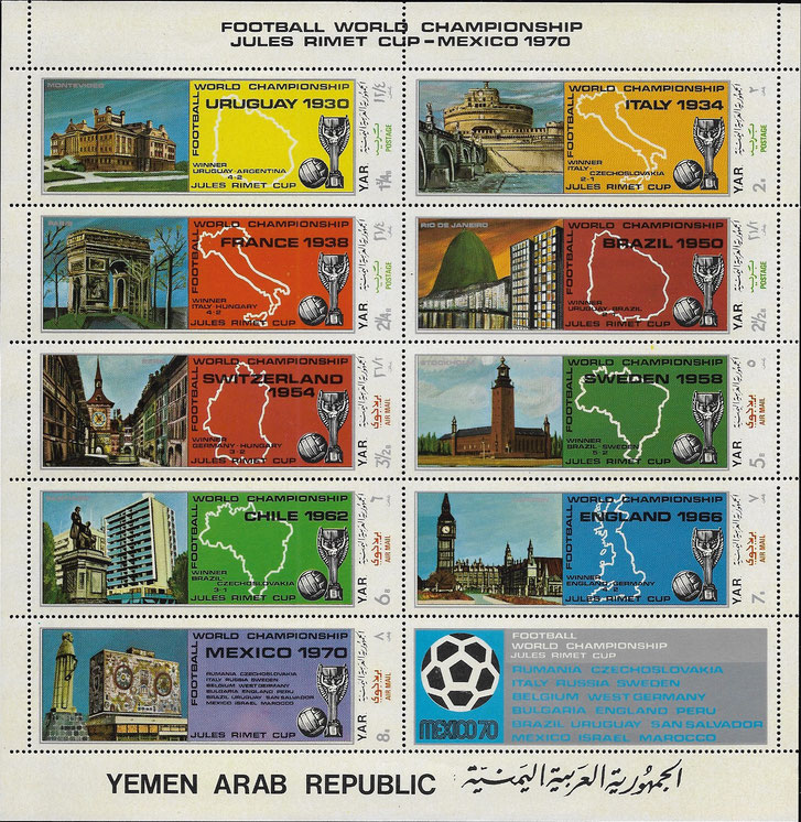 Y.A.R. Jemen Fussball WM 1970 Israel Schwärzung