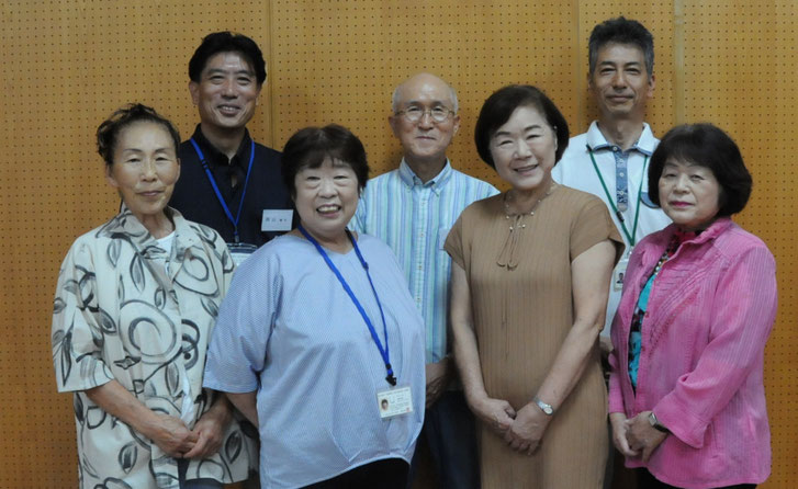 委員の皆さん（左から前原、西山、竹ノ内、中村、植竹、田口、吉澤）敬称略