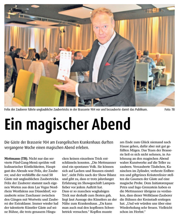 Ein magischer Abend in der Brasserie 904