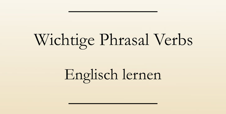 Phrasal verbs
