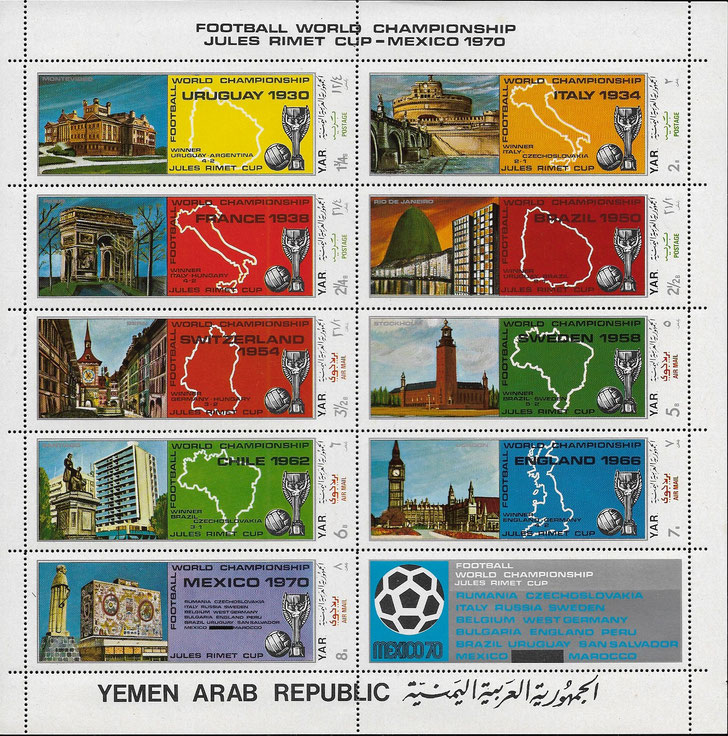 Y.A.R. Jemen Fussball WM 1970 Israel Schwärzung