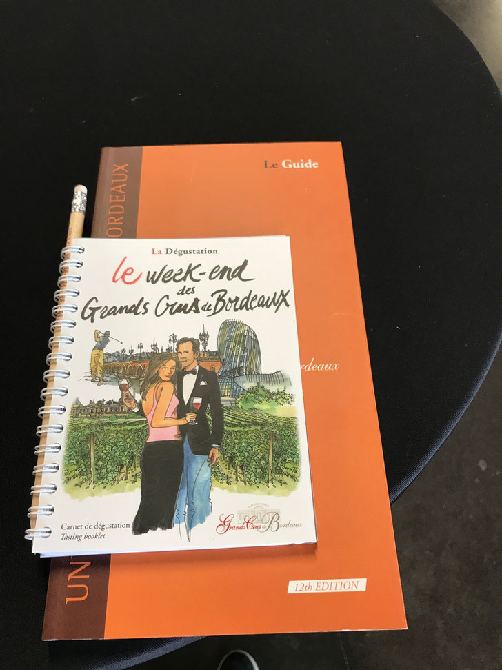 A guide book and a handy tasting notebook provided