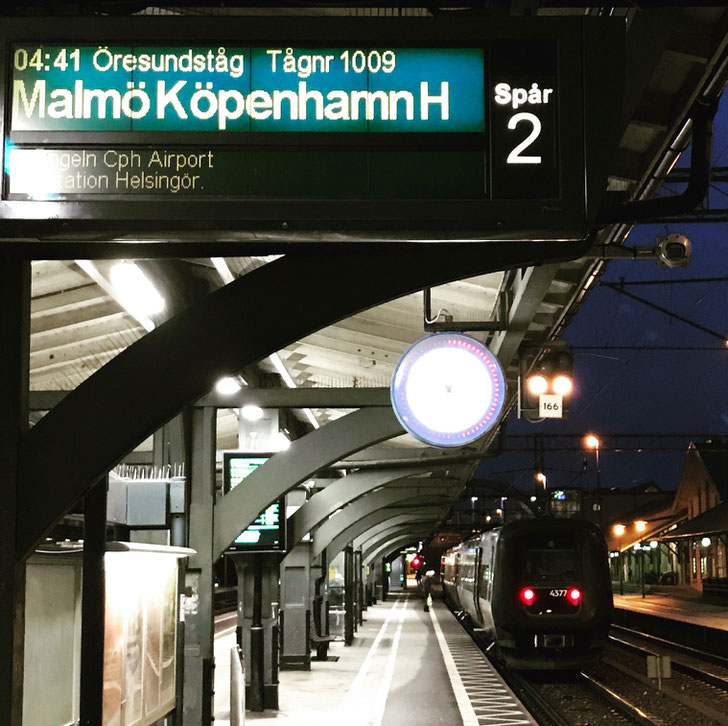 Early morning train to Copenhagen airport