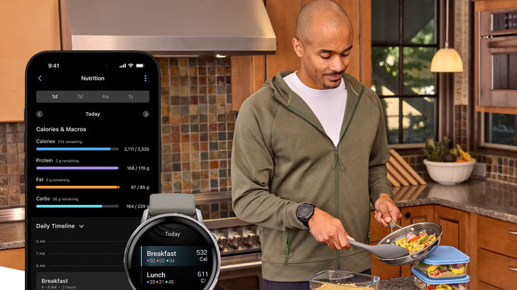 Das eigene Wohlbefinden ganzheitlich im Blick. Das neue Ernährungsprotokoll in Garmin Connect+ macht es möglich. Copyright: Garmin