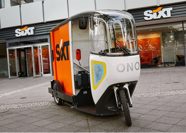 SIXT ergänzt seine Flotte mit E-Cargobikes von ONOMOTION