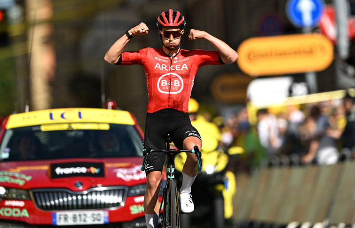  Vauquelin claimed victory in Stage 2 of the 2024 Tour de France (Credits: Getty Images)