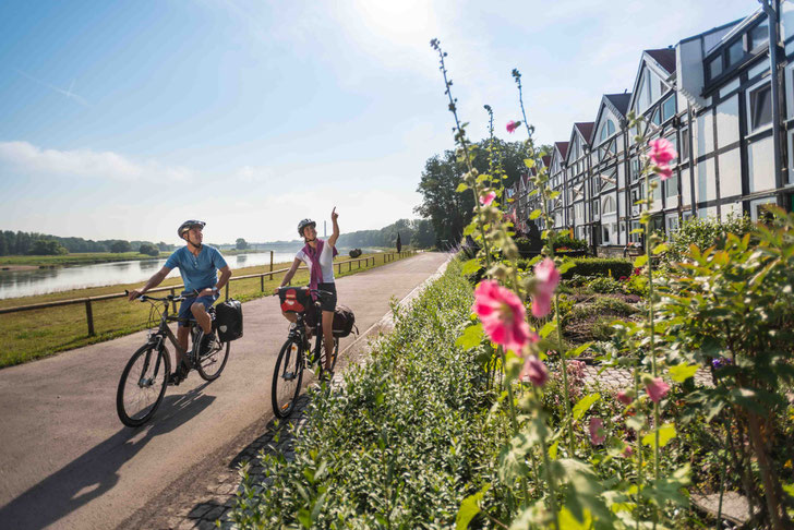 Fahrradtour am Elberadweg in Schönebeck, Foto: MTVEBH/Dominik Ketz