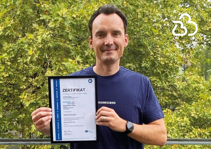Mit der Zertifizierung ISO 9001 unterstreicht BusinessBike seinen Anspruch auf Qualität und kontinuierliche Weiterentwicklung. Im Bild: Stefan Page, Geschäftsführer von BusinessBike © BusinessBike 