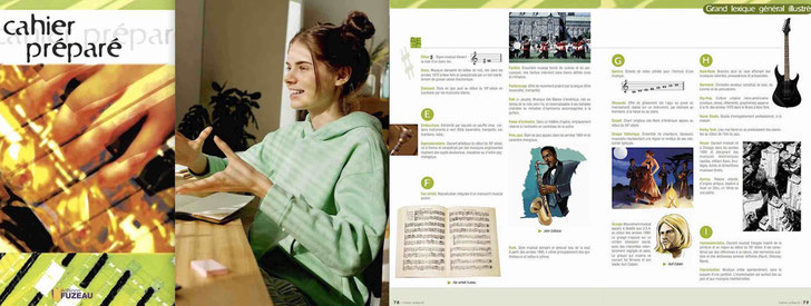 cahier musique illustration vert