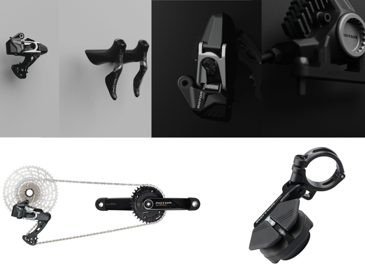 ROTOR BIKE COMPONENTS: oben Rotor Uno für Gravelbike, unten Rotor Uno für MTB ©