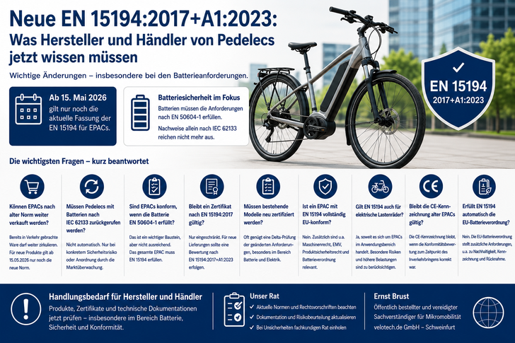 Neue EN 15194:2024 – Was Hersteller und Händler von EPACs jetzt beachten müssen © velotech.de