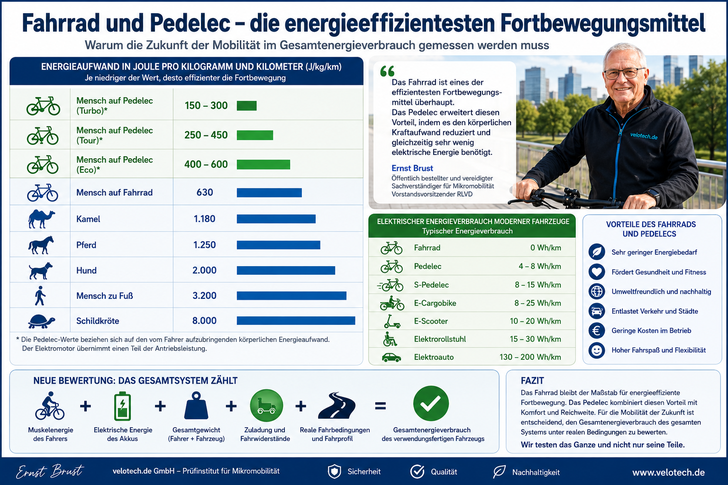 Fahrrad und Pedelec – Die energieeffizientesten Fortbewegungsmittel unserer Zeit / Copyright velotech.de
