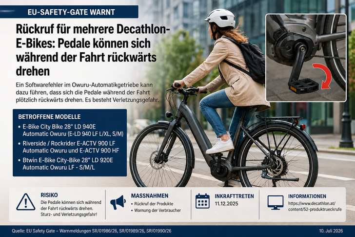 Rückruf mehrerer Decathlon-Pedelecs zeigt die wachsende Bedeutung der Software-Sicherheit / Copyright: velototal.de