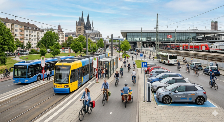 Der Mobilitätsmix macht’s: Resilienz durch Vielfalt  ©Velototal.de / Gemini generated