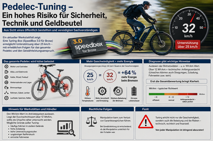 Pedelec-Tuning – Ein hohes Risiko für Sicherheit, Technik und Geldbeutel ©velotech.de