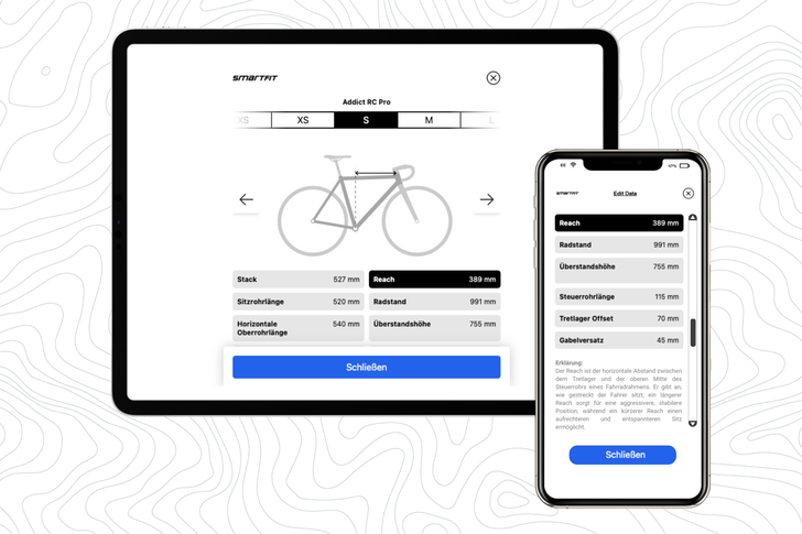 Smartfit präsentiert neues Geometrie-Display & Leasing-Rechner im Sizing-Widget