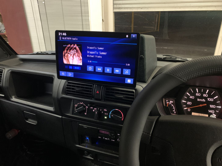 軽トラックに10インチナビ Loco car audio shop ロコ カーオーディオ ショップ ページ！ 山口県カーオーディオ