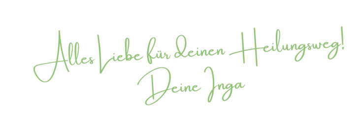 Schriftzug "Alles Liebe für deinen Heilungsweg!"