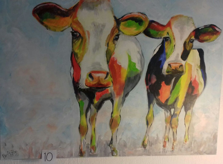 10. Koeien 60 x 80 cm Acryl op doek (€150,-)