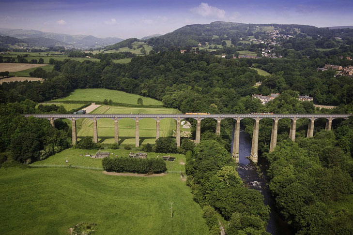 Luftbild des Pontcysyllte Aquädukt © Crown copyright (2019) Cymru Wales