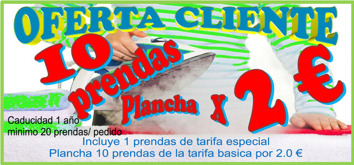 plancha 10 prendas a 2 €