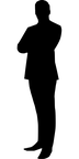 Silhouette d'homme adulte