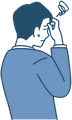 めまいのイラスト（男性）