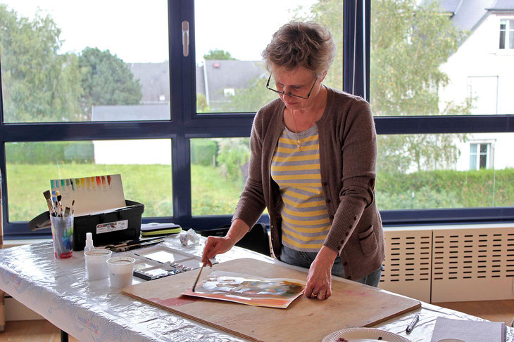 L'aquarelliste Martine SAINT ELLIER, peintre dans la vallée de la Loire