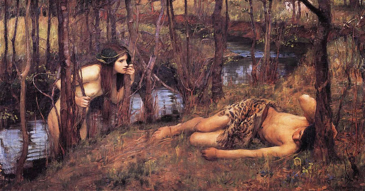 Najade und Hylas / Gemälde von John William Waterhouse, 1893 / wikipedia.de