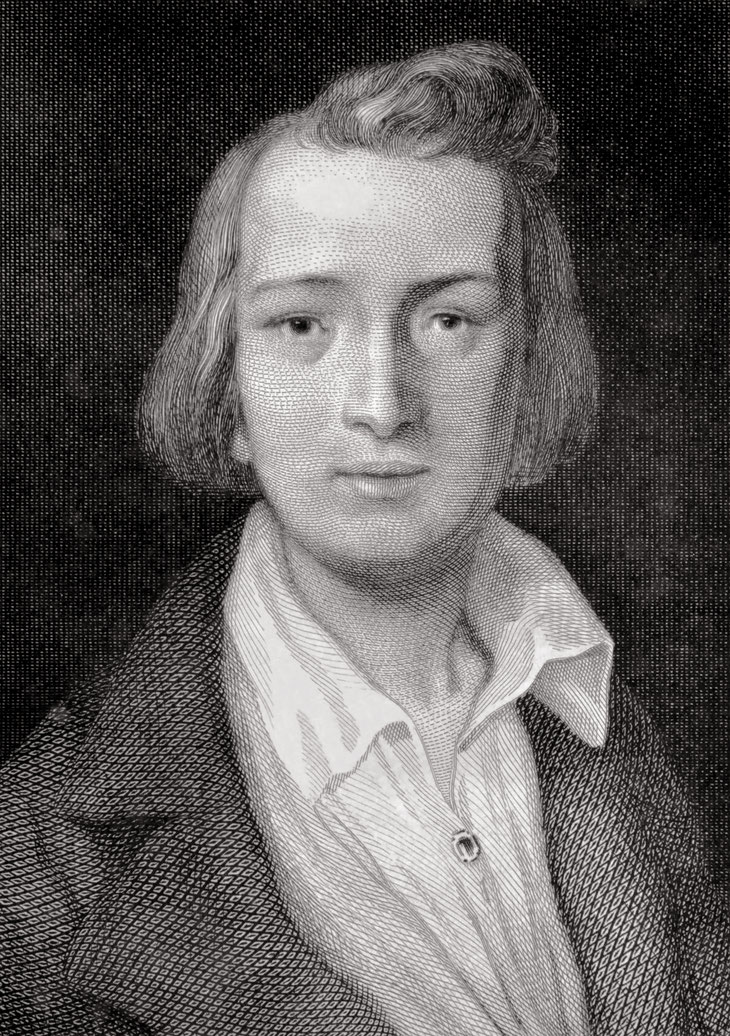 Heinrich Heine, Kupferstich 1837 (Tony Johannot / Jakob Felsing, https://de.m.wikipedia.org/)