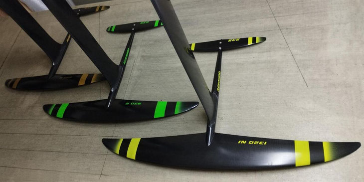 Wingfoil Aeromod V3 : 3 avions avec 3 tailles d'ailes
