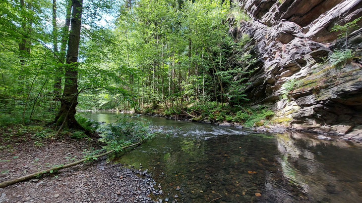 Am Trompeterfelsen, Rabenauer Grund