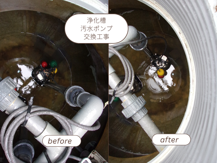 燕市 浄化槽汚水ポンプ交換 鶴見ポンプ親機子機施工事例