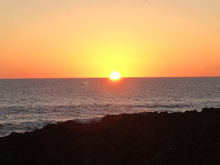 Sonntag, 7.5.2017, Sonnenuntergang 20:30 am Golfo