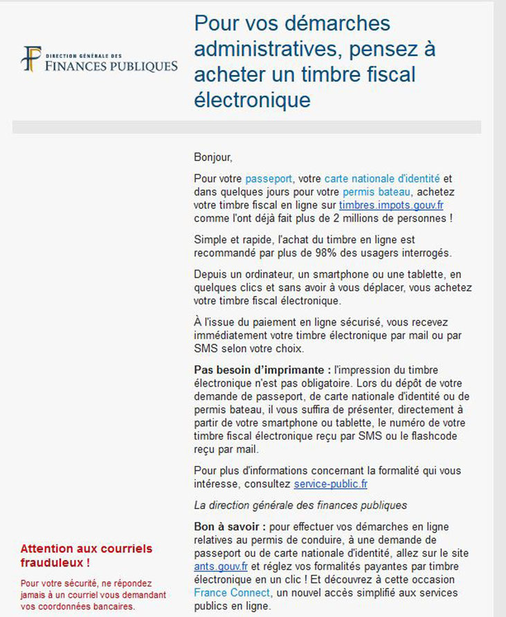 Achat timbre fiscal attestation d