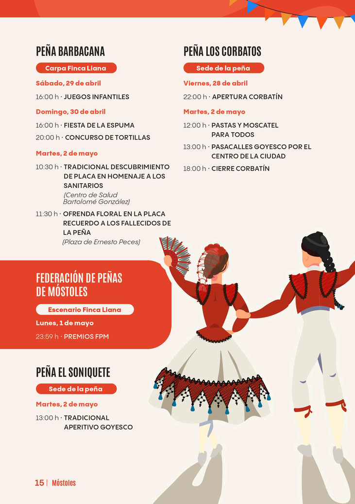 Programa de las Fiestas del 2 de Mayo en Mostoles