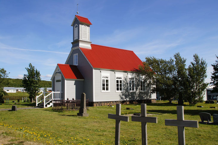 Auch nett: Die alte Kirche in Reykholt. Erbaut im 19. Jahrhundert.