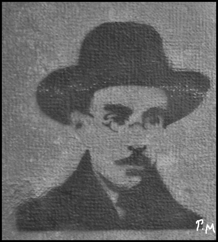 Pedro Meier Archiv – Fernando Pessoa – Graffiti in Lissabon »Das Buch der Unruhe«Fernando Pessoa hatte 75 Pseudonyme, 3 wichtige, Alberto Caeiro, Álvaro de Campos, Ricardo Reis – Pedro Meier, Schriftsteller, Multimedia Artist, Conceptual Art – Visarte