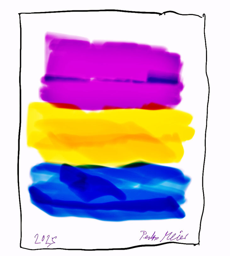 Pedro Meier – Morgenlandfahrt, Morgenlandfahrer, Paraphrase zu Hermann Hesse, Bild zu Pedro Meier Video, iPad Malerei Tagebuch 2025 Artwork by Pedro Meier Regisseur Filmemacher, YouTuber, YouTube, Videoproduzent, Videograf Dokumentarfilm, Transavantgarde