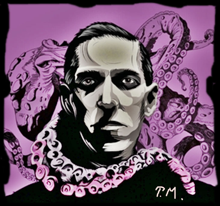 Pedro Meier, H.P. Lovecraft 1890-1937, US-amerikanischer Horrorautor, Stadt ohne Namen, Berge des Wahnsinns, Zauberbuch Necronomicon, Cthulhu-Mythos – Archiv Pedro Meier, Schriftsteller, Multimedia Artist, Conceptual Art, Kunstnomade, Gesamtkunstwerk