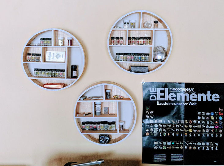 periodic table of elements display in creative way