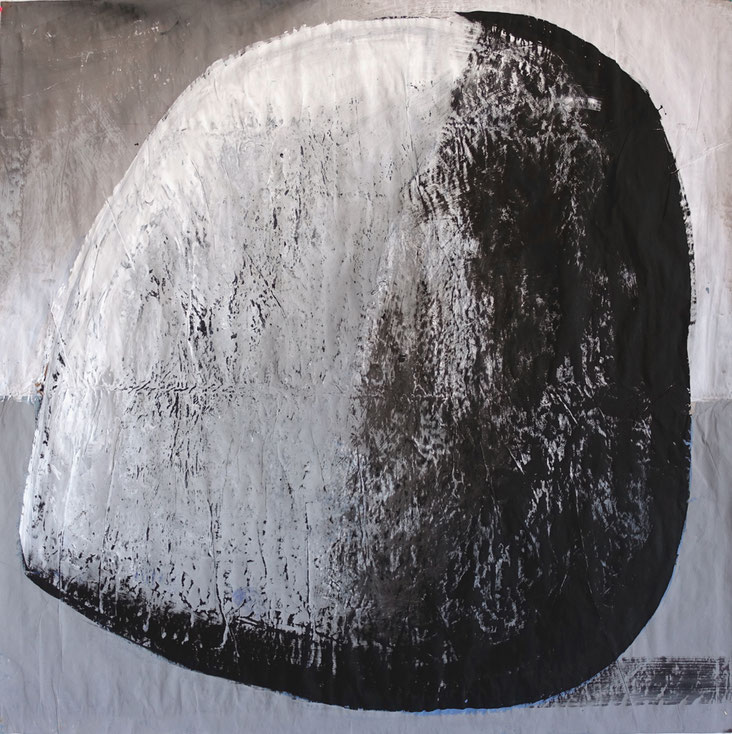 "22-040" - 150 x 150 cm, acrylique/papiers krafts encollés, 2022