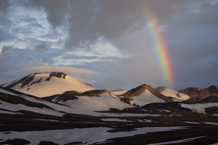 Hrafntinnusker snow in July