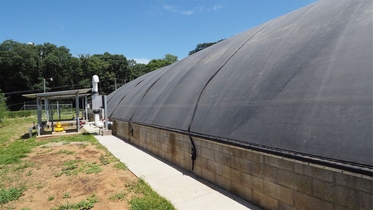 Covered lagoon digester - poultry waste - chicken droppings