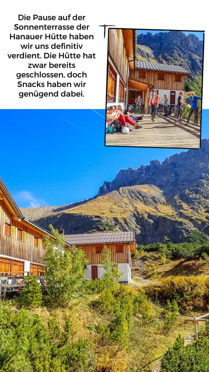 Maier Sports Erlebniscamp 2023 im Lechtal - Klettersteigen, Wandern, Canyoning, Yoga... mit gleichgesinnten, outdoorbegeisterten Menschen. (hier: Hanauer Hütte)