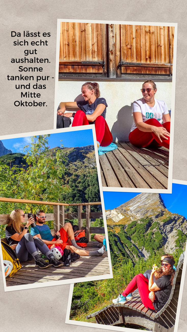 Maier Sports Erlebniscamp 2023 im Lechtal - Klettersteigen, Wandern, Canyoning, Yoga... mit gleichgesinnten, outdoorbegeisterten Menschen. (hier: Hanauer Hütte)